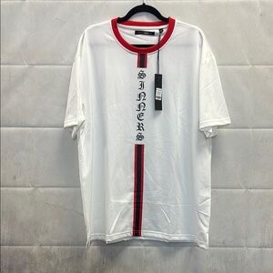 NEW! Fashion Nova Men, (XL) Sinners Tour 1989, White/Red, Short Sleeve Graphic